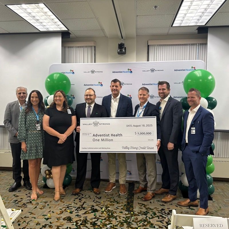 Valley Strong Credit Union check presentation.